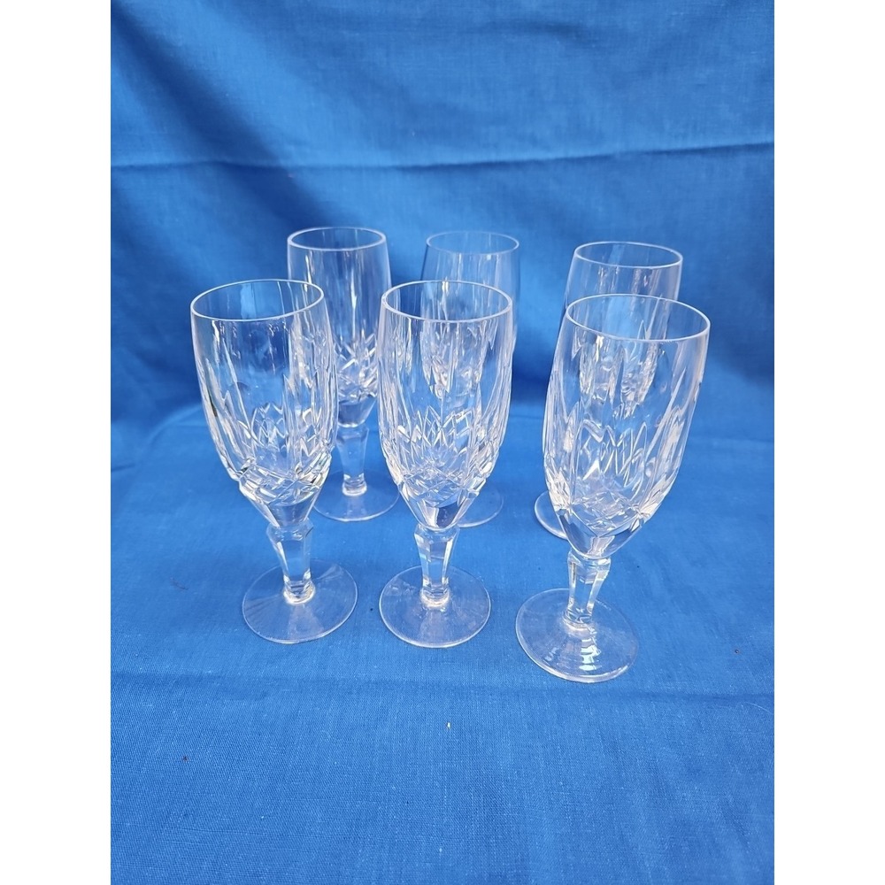 Galway Crystal Wine‎ Glass KING'S COURT Set Of 6 Irish Excellent 159971